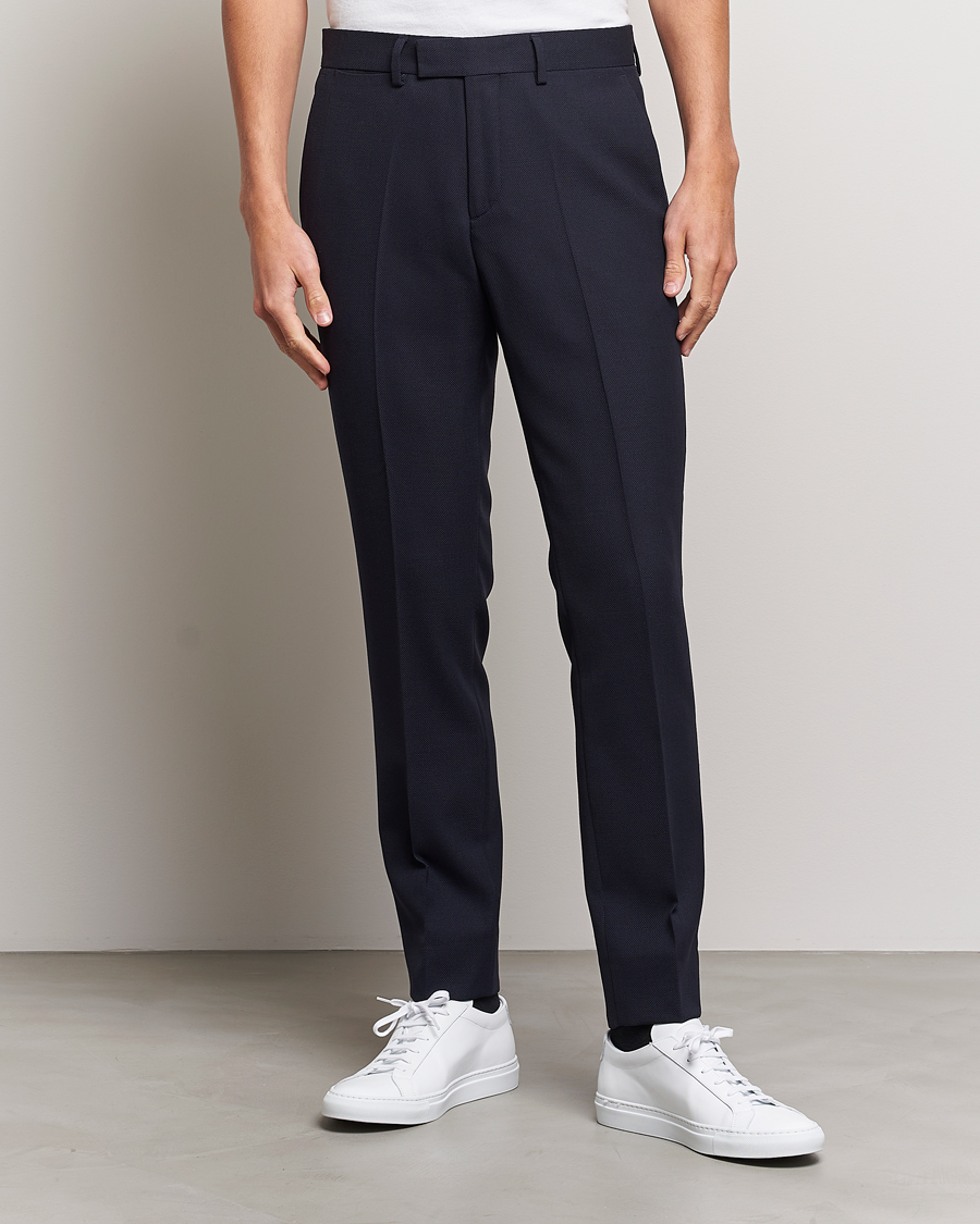 Uomini | Pantaloni | J.Lindeberg | Grant Active Hopsack Pants Navy