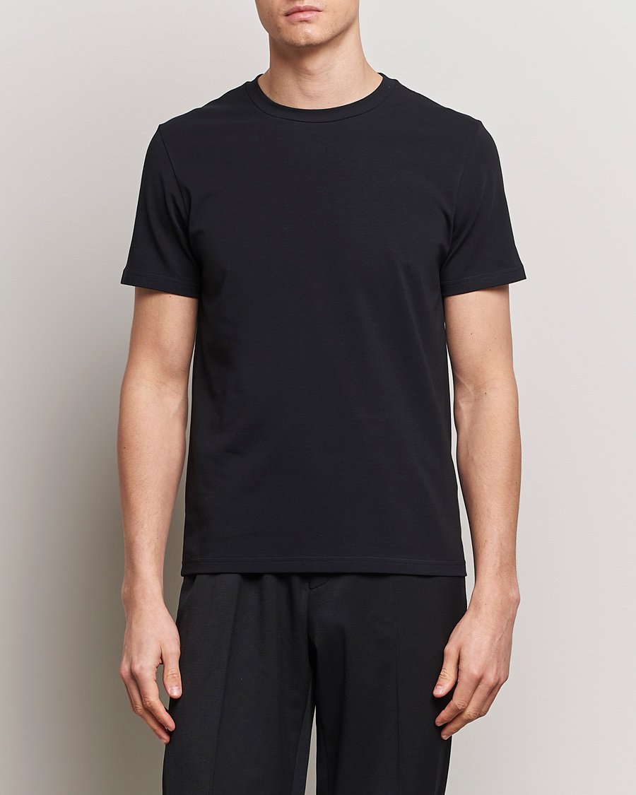 Uomini | Magliette nere | Filippa K | Soft Lycra Tee Black