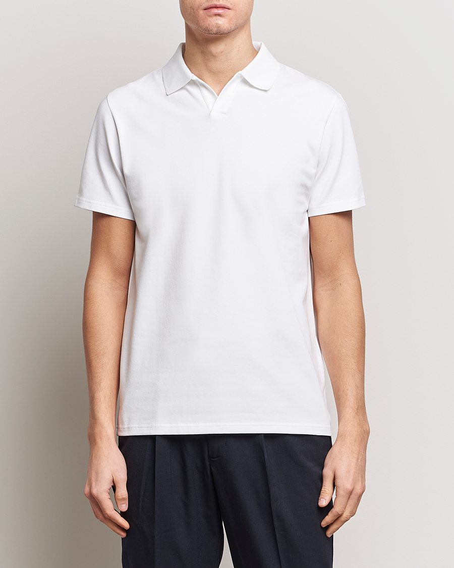 Uomini | Polo | Filippa K | Soft Lycra Polo Tee White