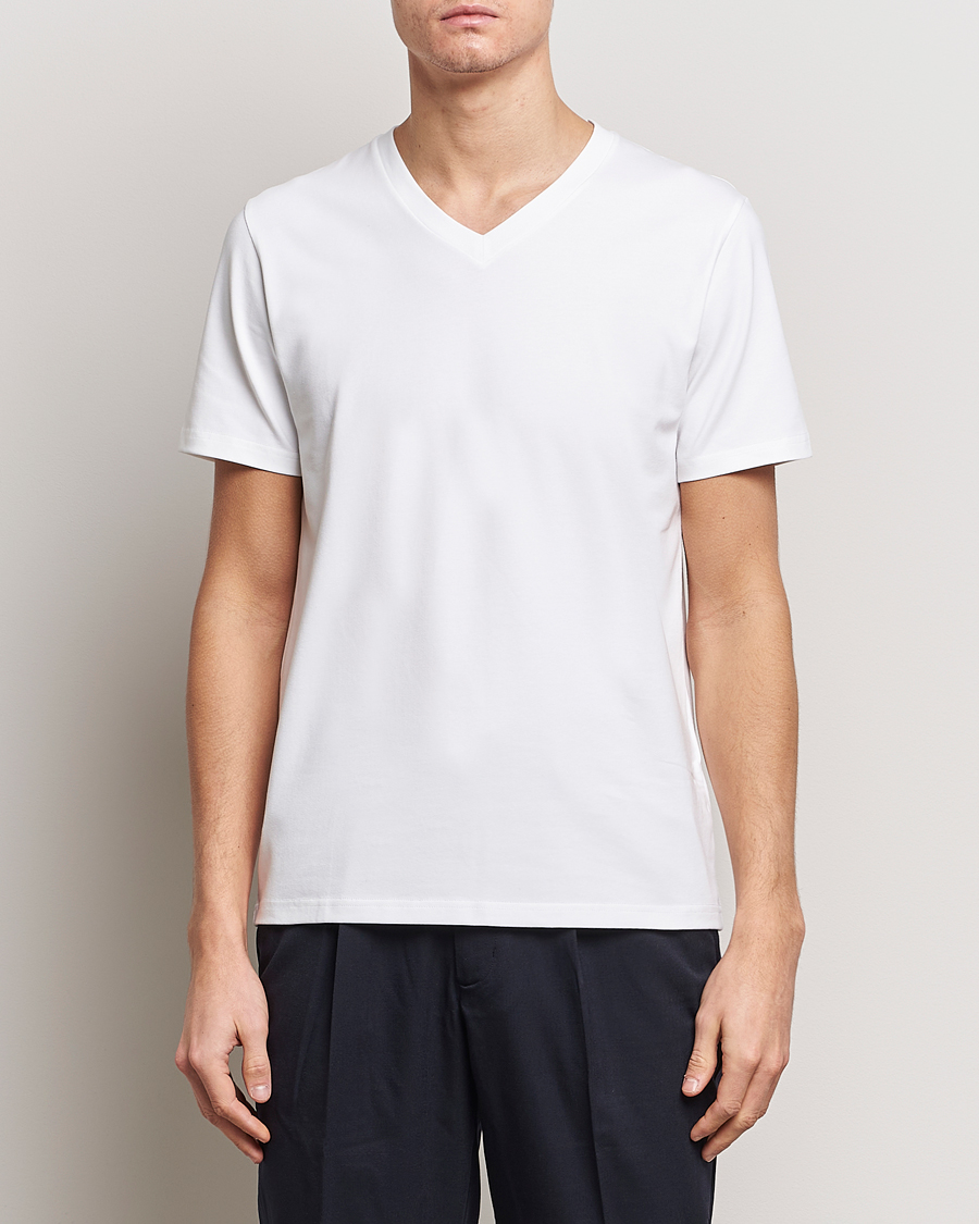 Uomini |  | Filippa K | Soft Lycra V-Neck Tee White