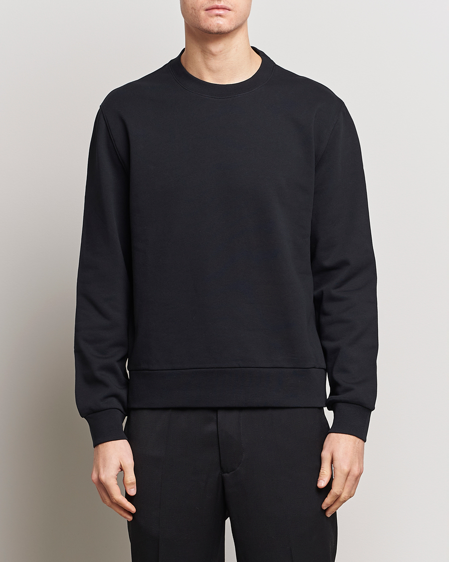 Uomini | Maglieria | Filippa K | Gustaf Cotton Sweatshirt Black