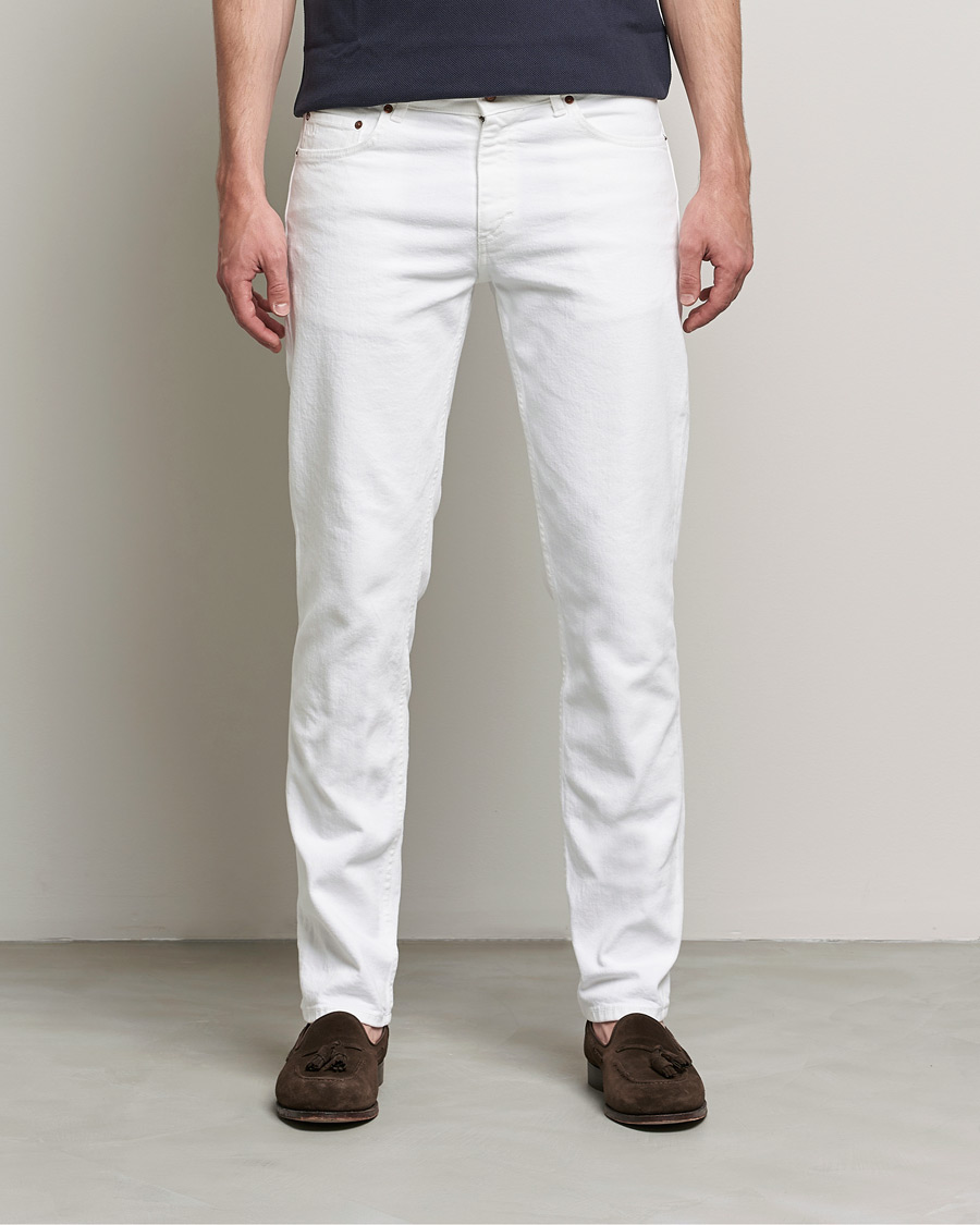 Uomini |  | Oscar Jacobson | Albert Cotton Stretch Jeans White