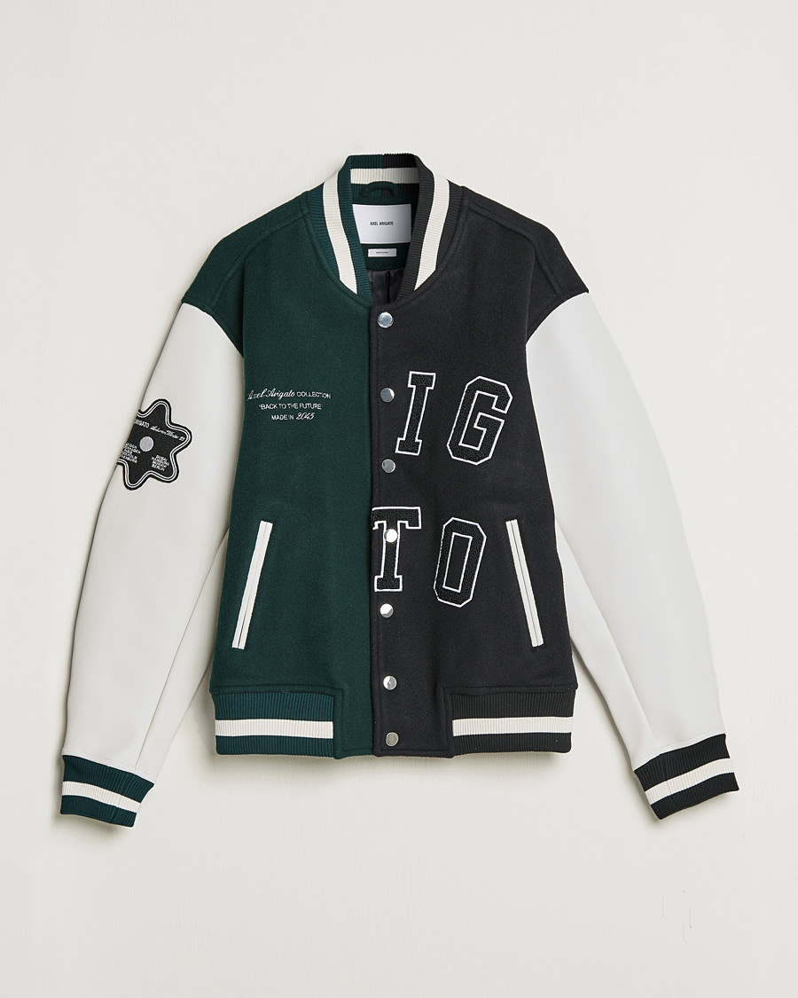 Uomini | Giacche | Axel Arigato | Offense Varsity Jacket College Green/Black