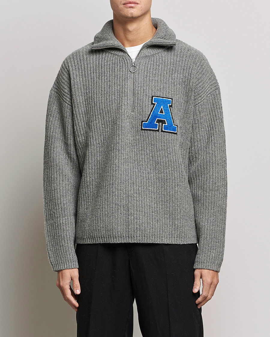 Uomini | Maglieria | Axel Arigato | Team Half Zip Sweater Grey