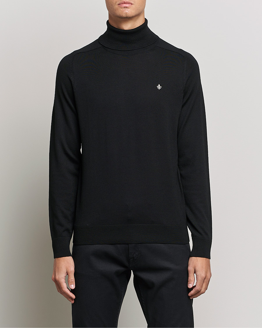 Uomini | Maglieria | Morris | Merino Rollneck Black