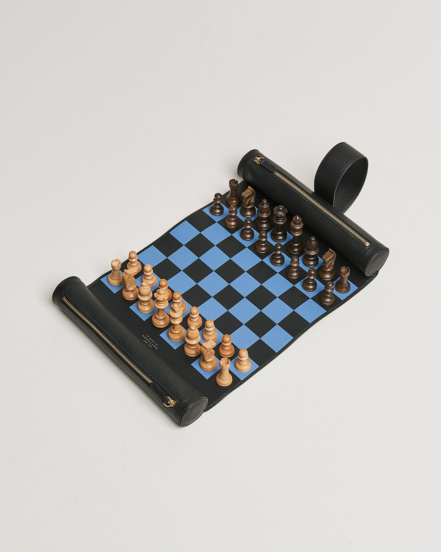 Uomini | Giochi | Smythson | Panama Travel Chess Roll Black