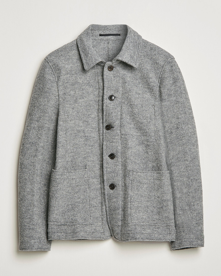 Uomini | Blazers | Tiger of Sweden | Gio Knitted Wool Blazer Light Grey