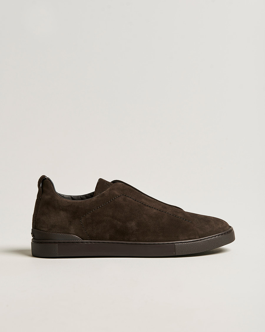 Uomini | Sneakers | Zegna | Triple Stitch Sneakers Full Brown Suede