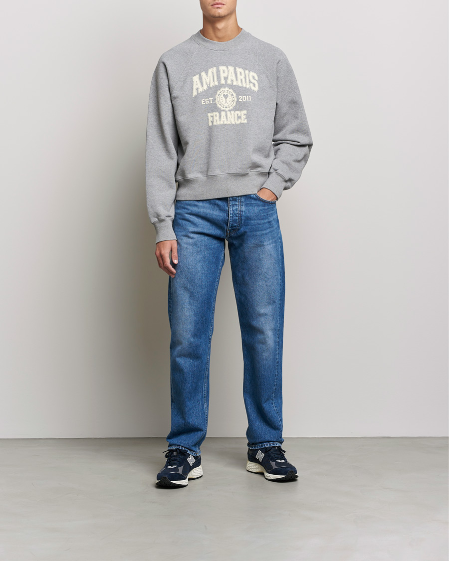 Uomini | Maglieria | AMI | Paris College Sweatshirt Heather Grey
