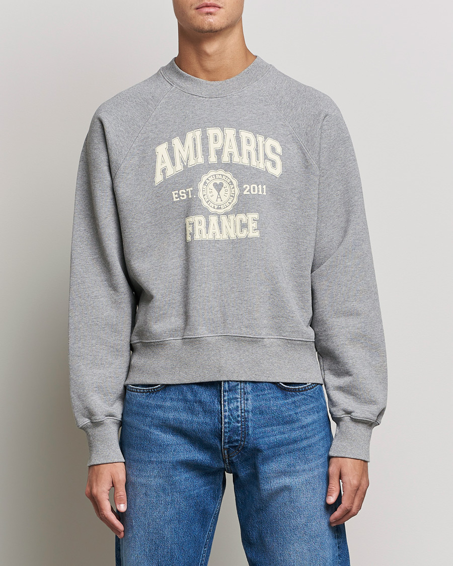 Uomini | Maglieria | AMI | Paris College Sweatshirt Heather Grey