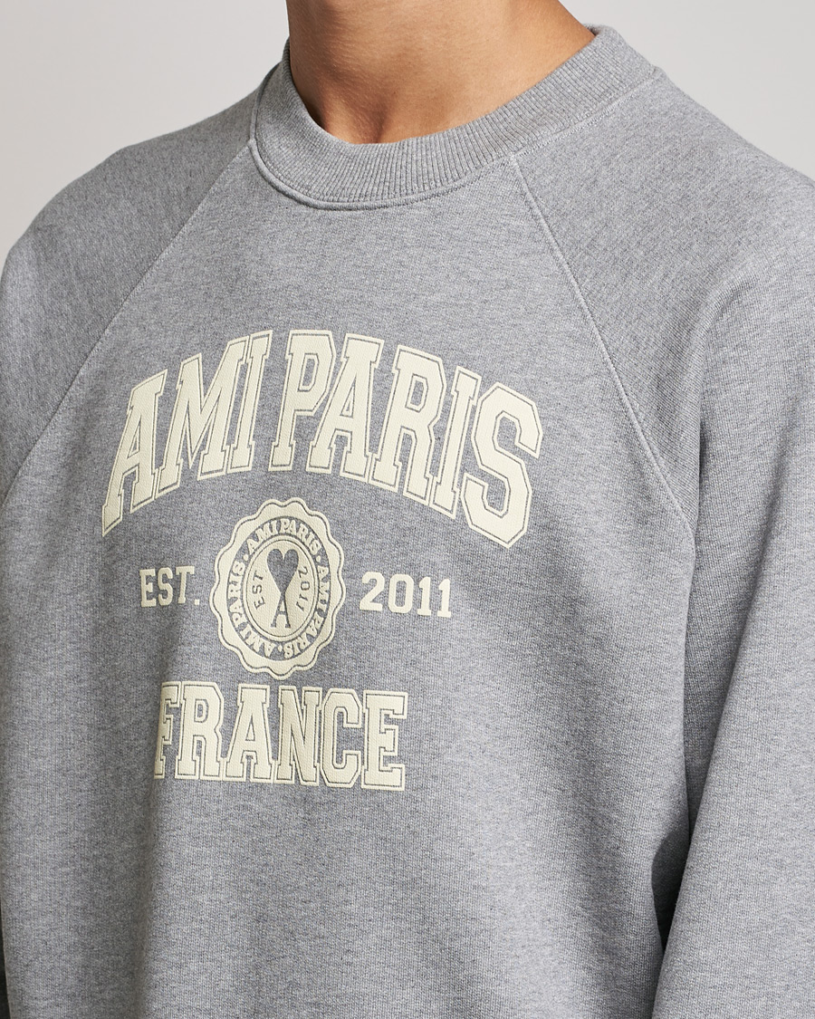 Uomini | Maglieria | AMI | Paris College Sweatshirt Heather Grey