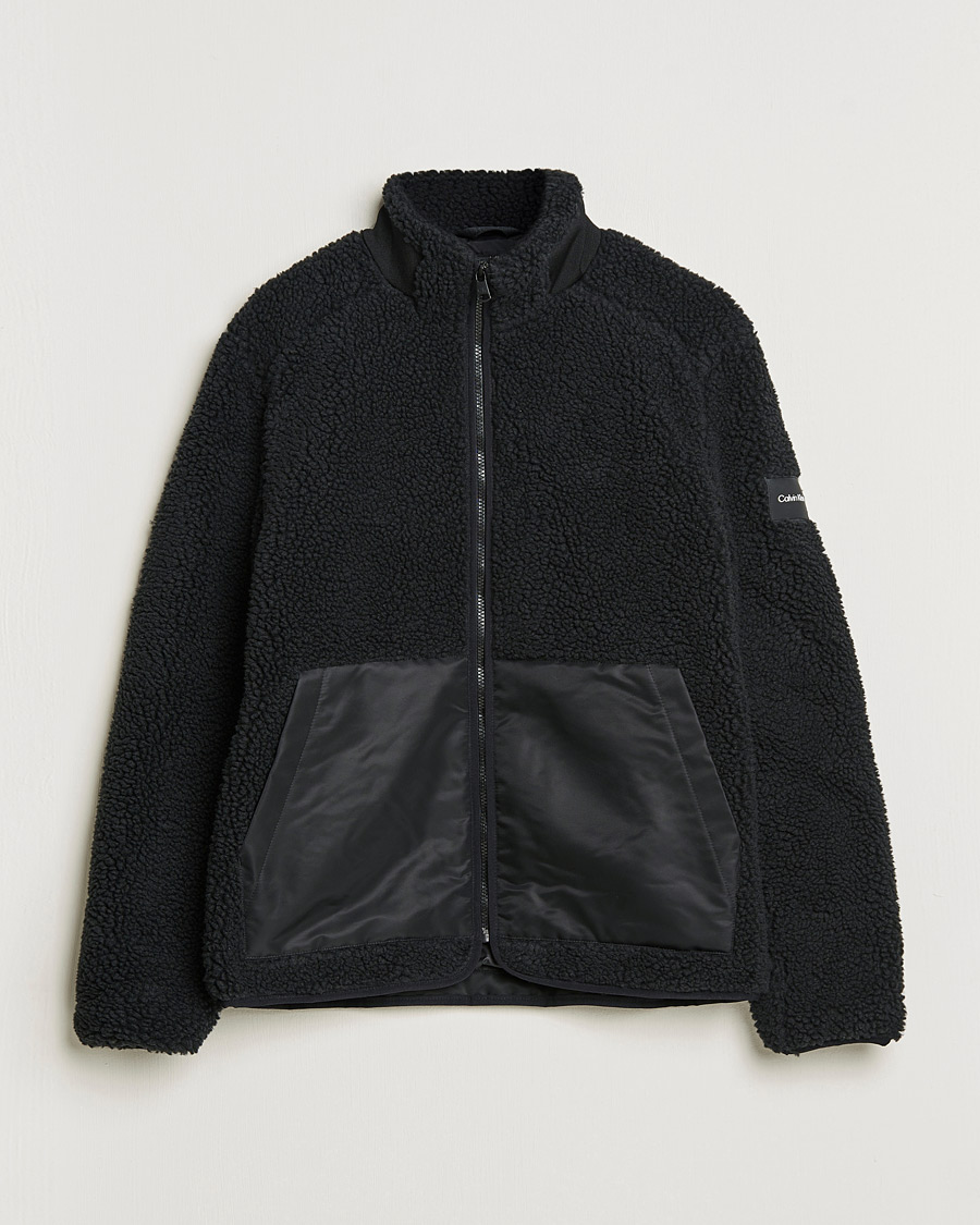 Uomini | Maglieria | Calvin Klein | Teddy Full Zip Sweater Black