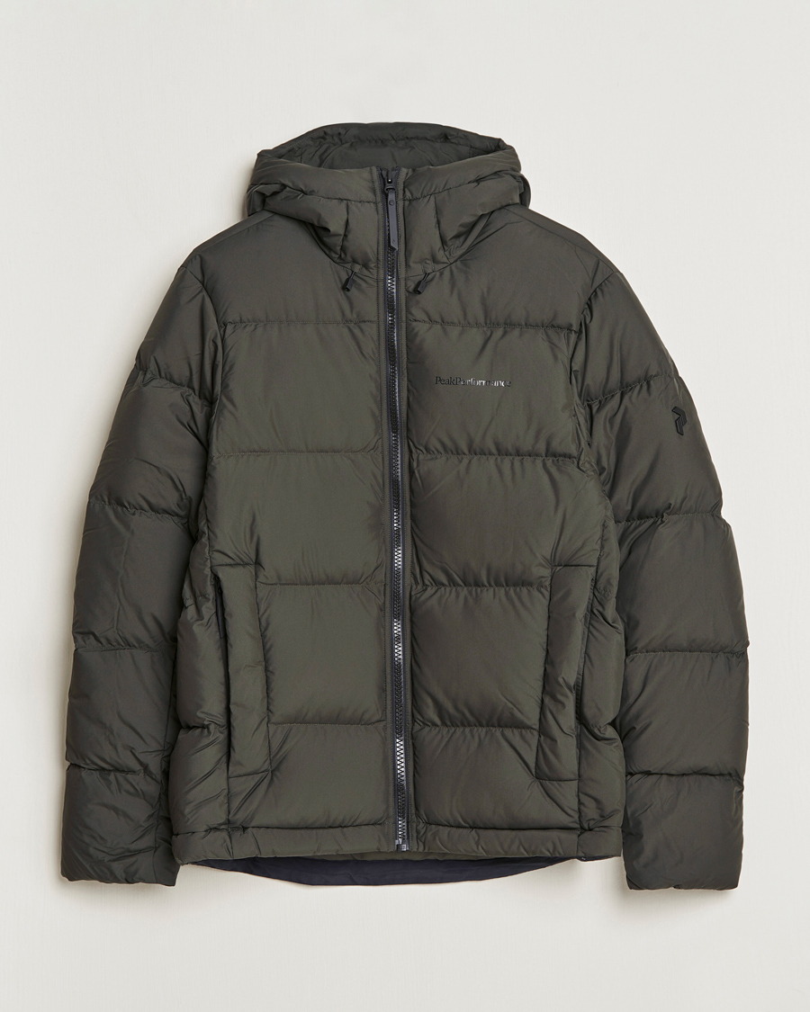 Uomini | Giacche | Peak Performance | Rivel Down Hooded Jacket Olive Extreme