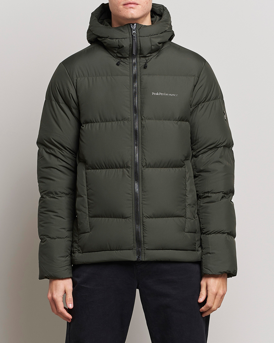 Uomini | Giacche | Peak Performance | Rivel Down Hooded Jacket Olive Extreme