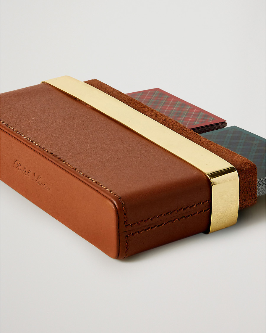 Uomini | Stile di vita | Ralph Lauren Home | Westover Leather Playing Cards Set Brown