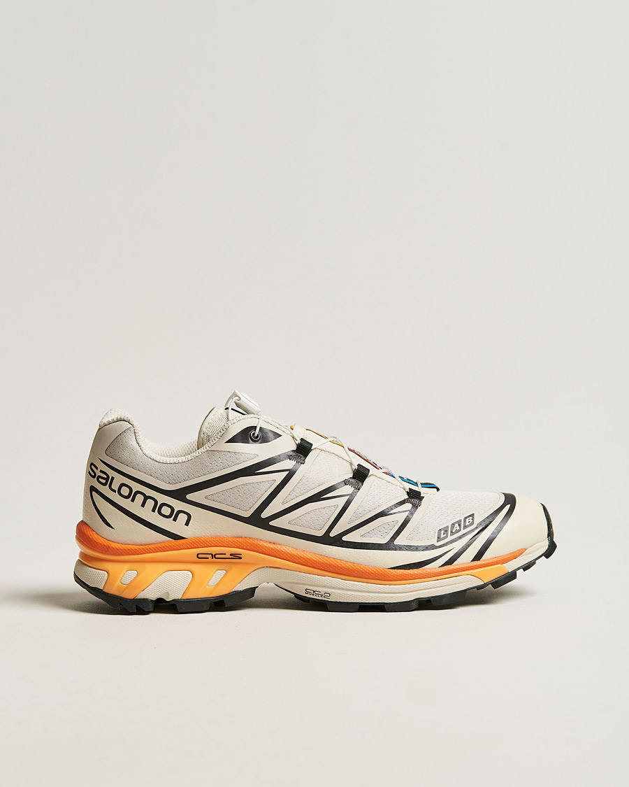 Uomini | Salomon XT-6 Running Sneakers Beige/Orange | Salomon | XT-6 Running Sneakers Beige/Orange