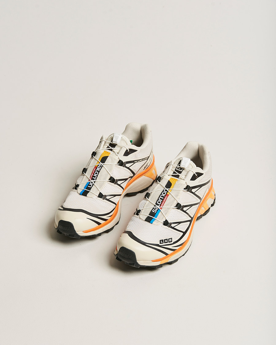 Uomini | Salomon XT-6 Running Sneakers Beige/Orange | Salomon | XT-6 Running Sneakers Beige/Orange
