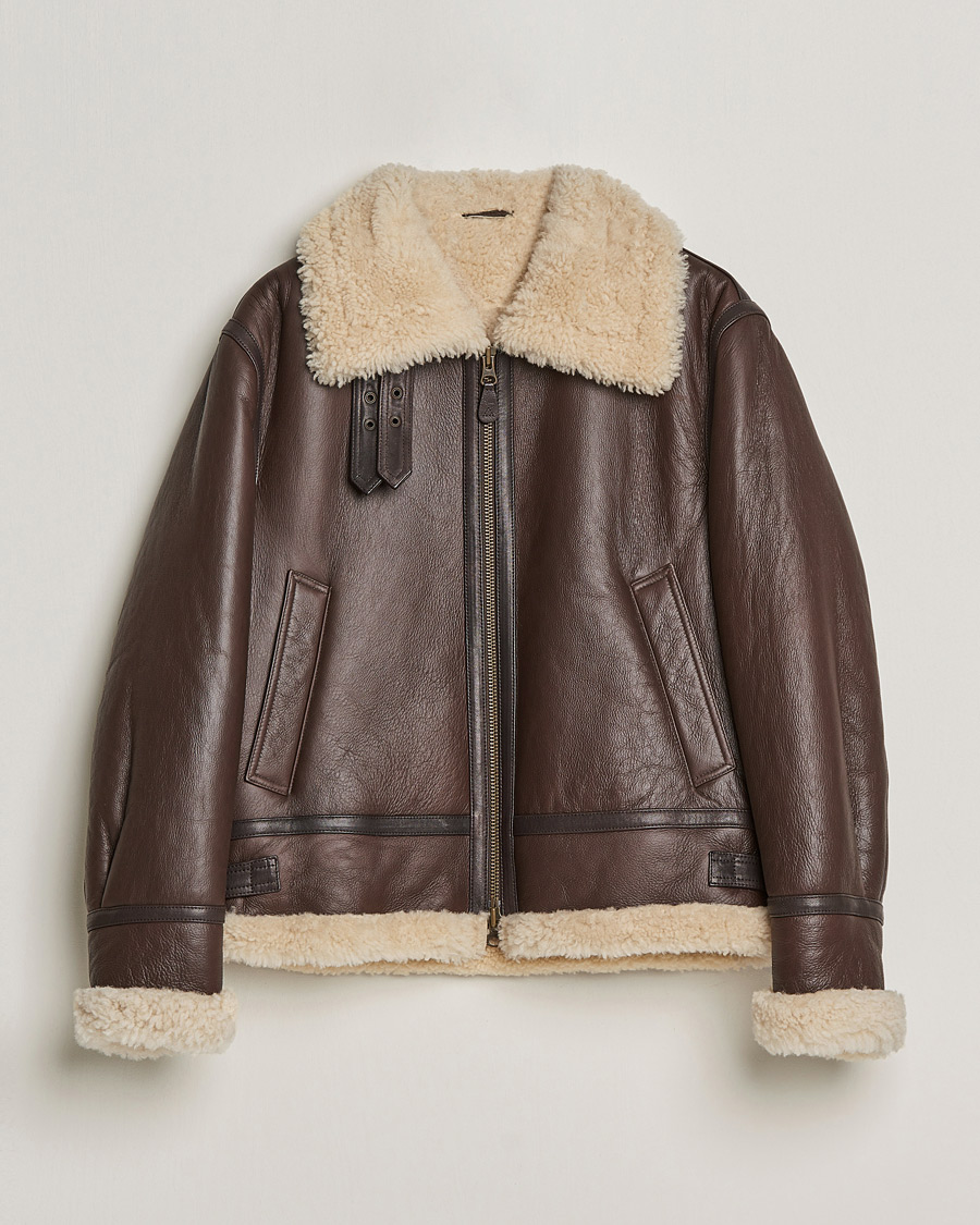 Uomini | Giacche | GANT | The Shearling Jacket Rich Brown
