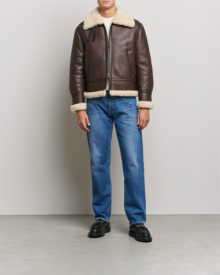 Uomini | Giacche | GANT | The Shearling Jacket Rich Brown