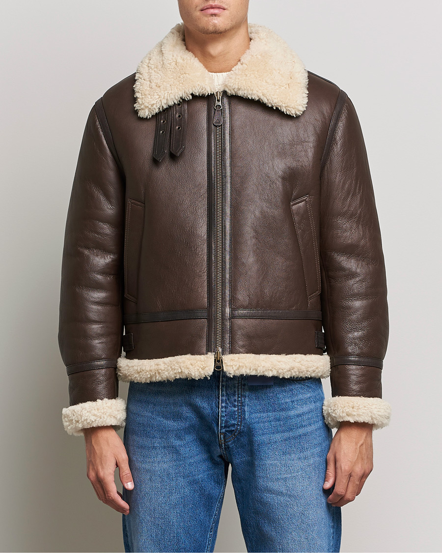 Uomini | Giacche | GANT | The Shearling Jacket Rich Brown