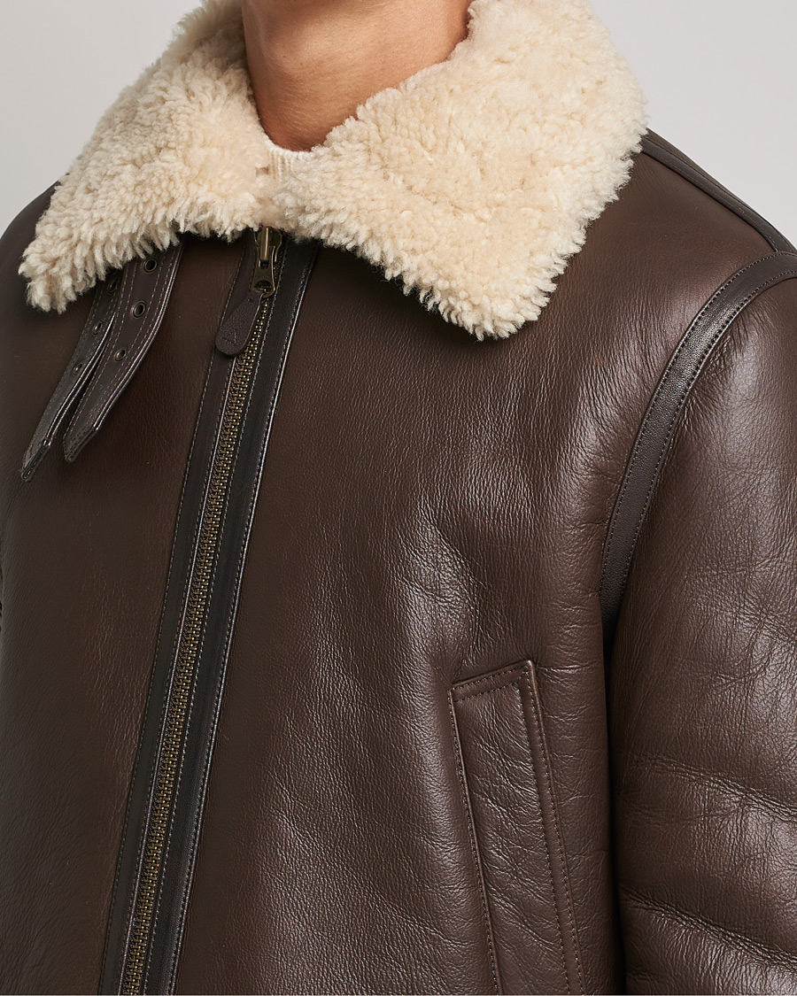 Uomini | Giacche | GANT | The Shearling Jacket Rich Brown