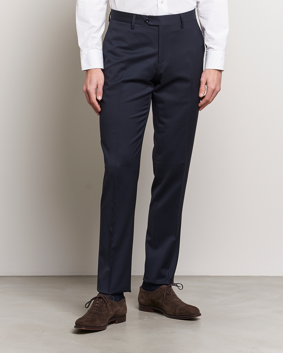 Uomini | Italian Department | Lardini | Wool Trousers Navy