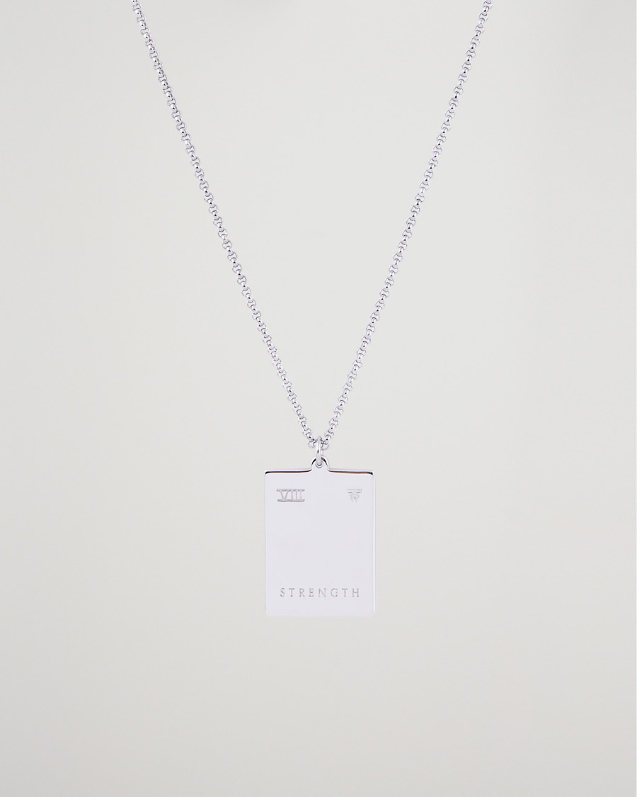 Uomini | Tom Wood | Tom Wood | Tarot Strength Pendant Necklace Silver