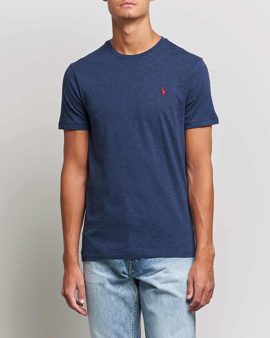 Uomini | T-Shirts | Polo Ralph Lauren | Crew Neck T-Shirt Spring Navy Heather