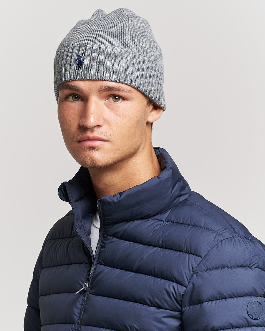 Uomini |  | Polo Ralph Lauren | Merino Beanie Fawn Grey Heather