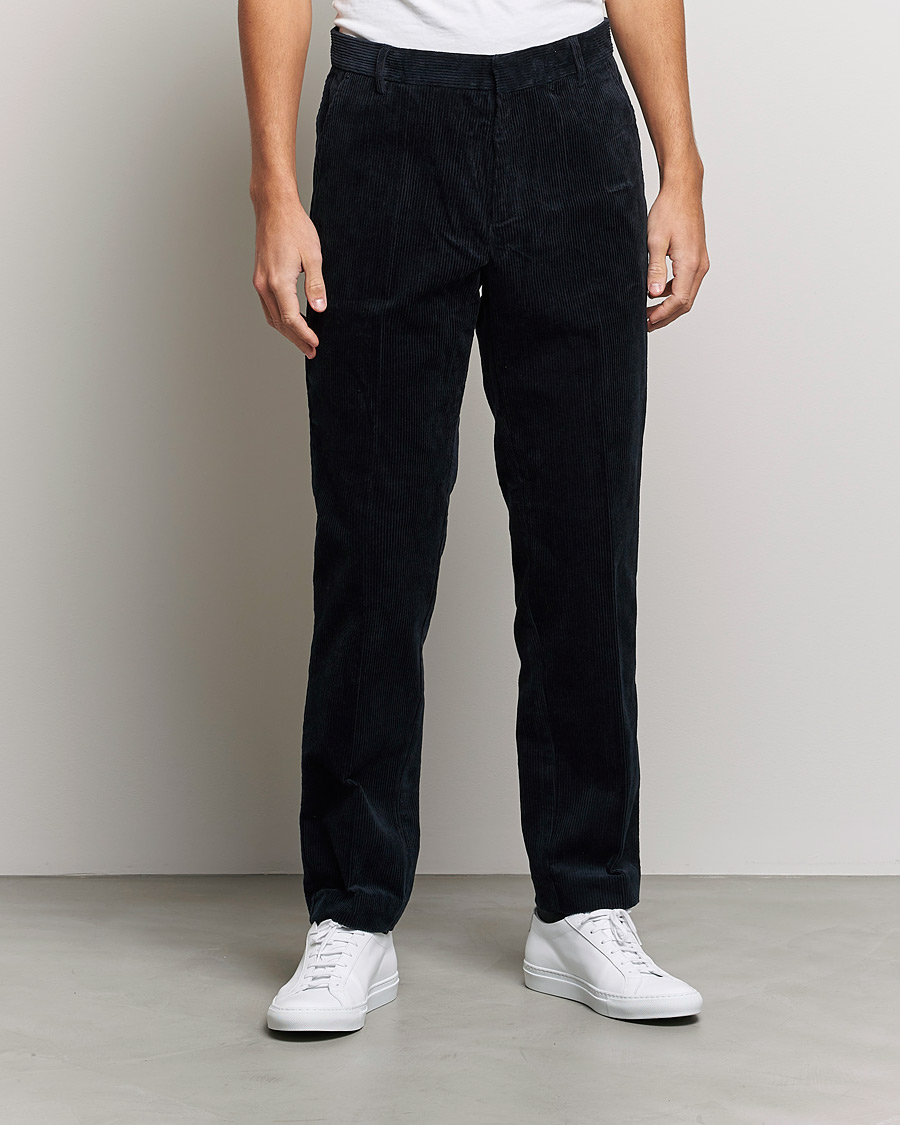 Uomini | Pantaloni a coste | Samsøe Samsøe | Fleix Corduroy Trousers Salute Navy