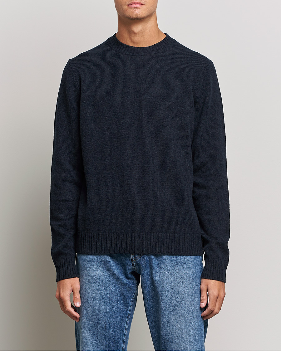 Uomini |  | Samsøe Samsøe | Sylli Wool Crew Neck Salute Navy