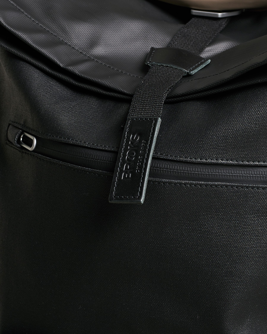 Uomini | Brooks England Rivington Cotton Canvas 18L Rolltop Backpack Black | Brooks England | Rivington Cotton Canvas 18L Rolltop Backpack Black