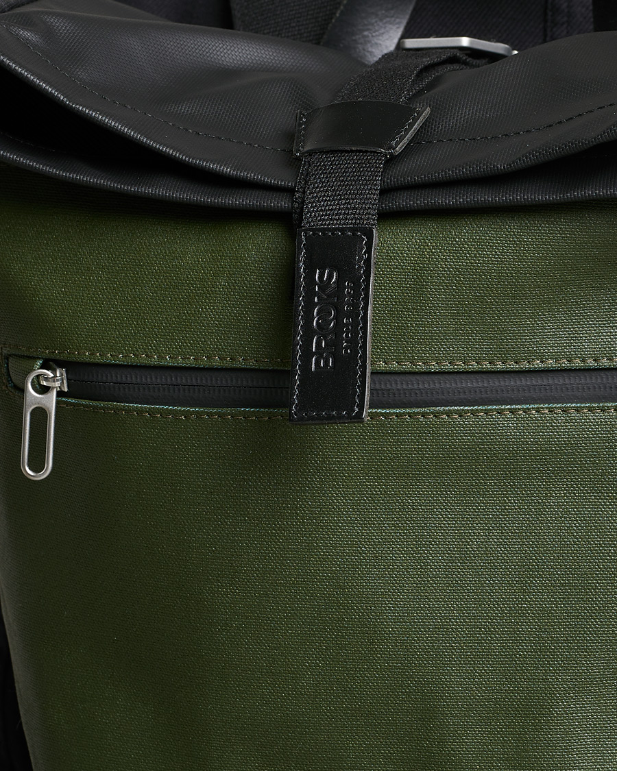 Uomini | Brooks England Rivington Cotton Canvas 18L Rolltop Backpack Forest | Brooks England | Rivington Cotton Canvas 18L Rolltop Backpack Forest