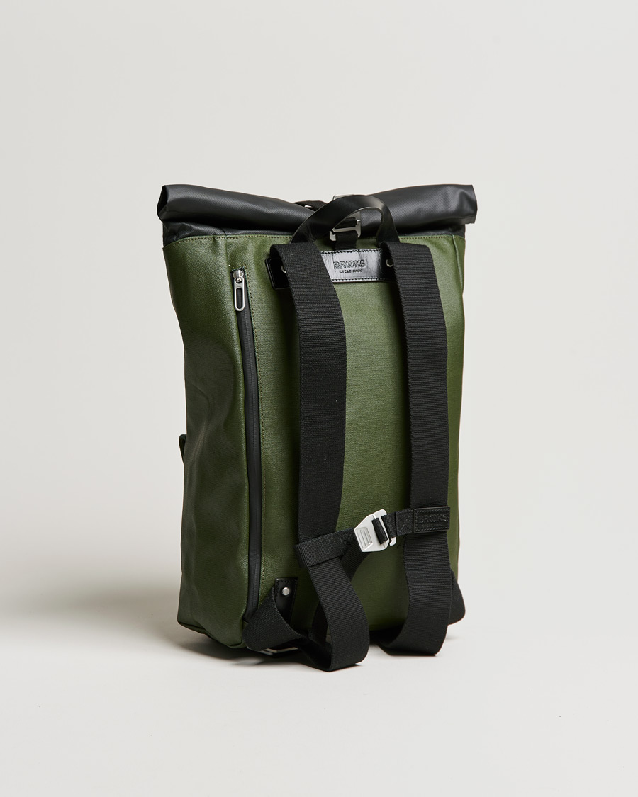 Uomini | Brooks England Rivington Cotton Canvas 18L Rolltop Backpack Forest | Brooks England | Rivington Cotton Canvas 18L Rolltop Backpack Forest
