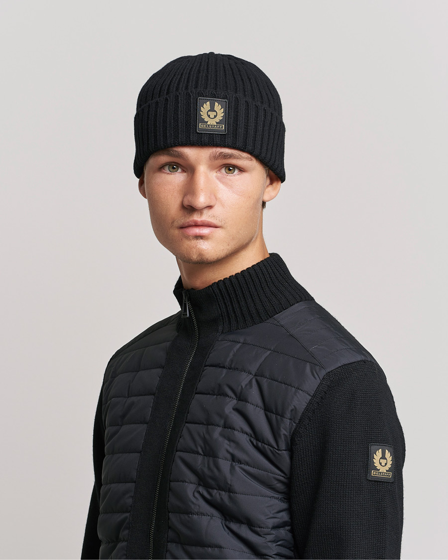 Uomini | Belstaff Watch Wool Beanie Black | Belstaff | Watch Wool Beanie Black