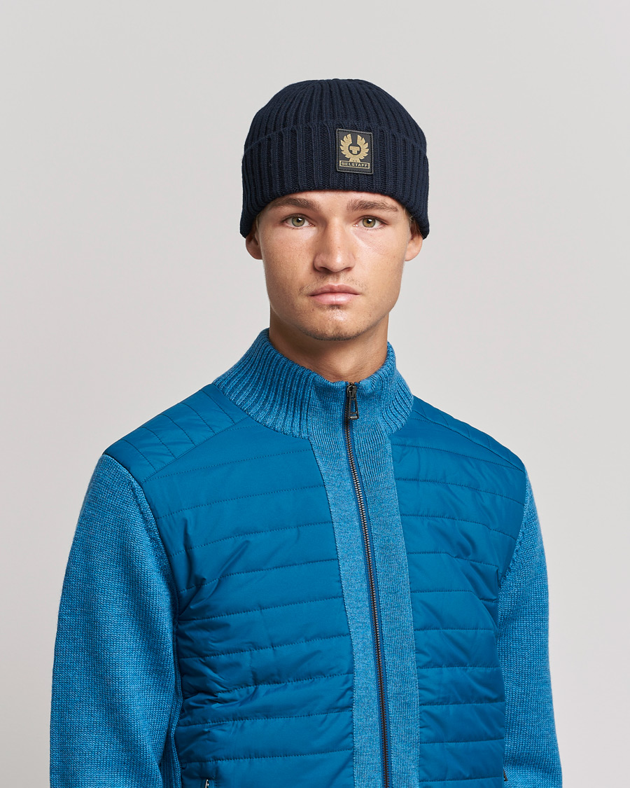 Uomini | Belstaff Watch Wool Beanie Dark Navy | Belstaff | Watch Wool Beanie Dark Navy