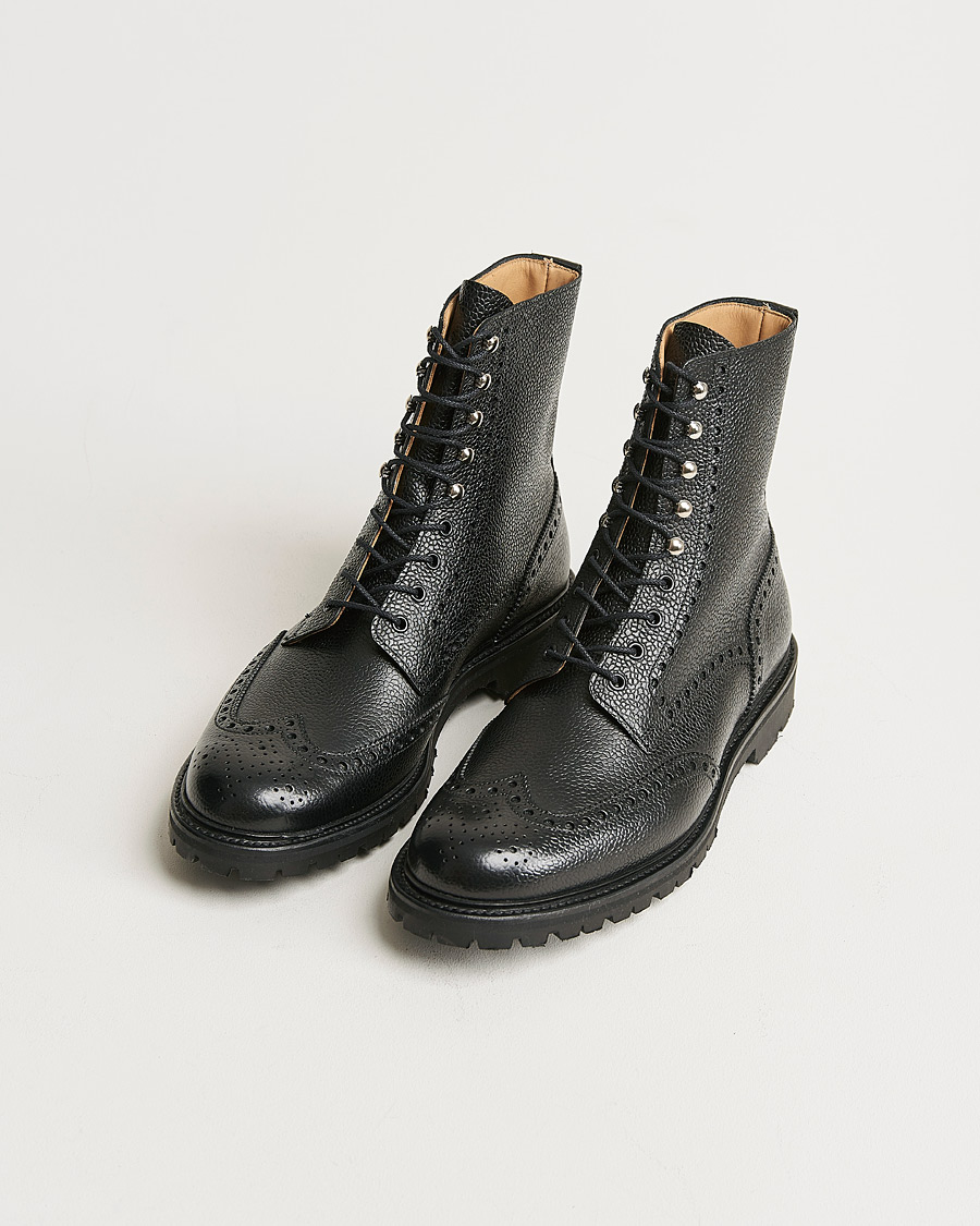 Uomini | Scarpe invernali | Crockett & Jones | Islay Scotch Grain Vibram Boot Black Calf