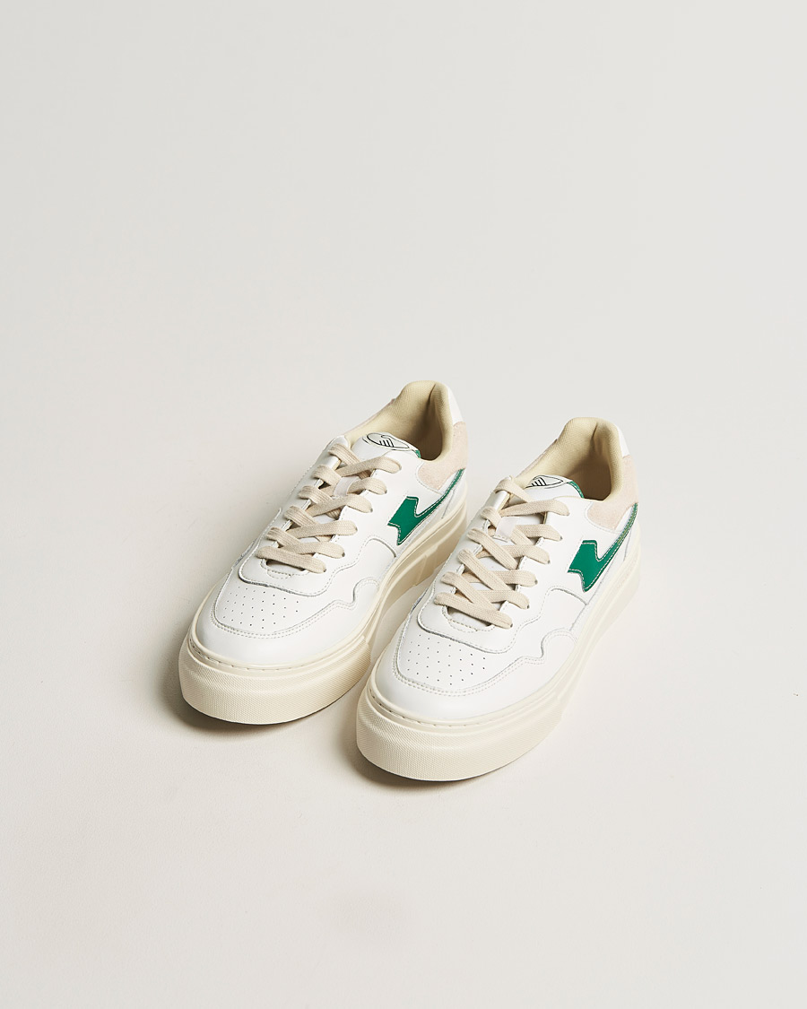 Uomini |  | Stepney Workers Club | Pearl S-Strike Leather Sneaker White Green