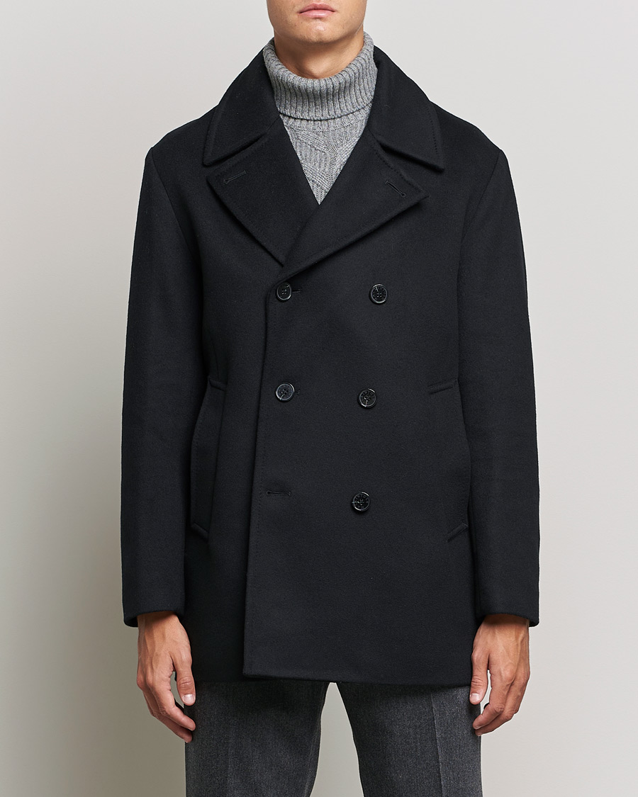 Uomini | Giacche | Mackintosh | Dalton Wool/Cashmere Peacoat Black