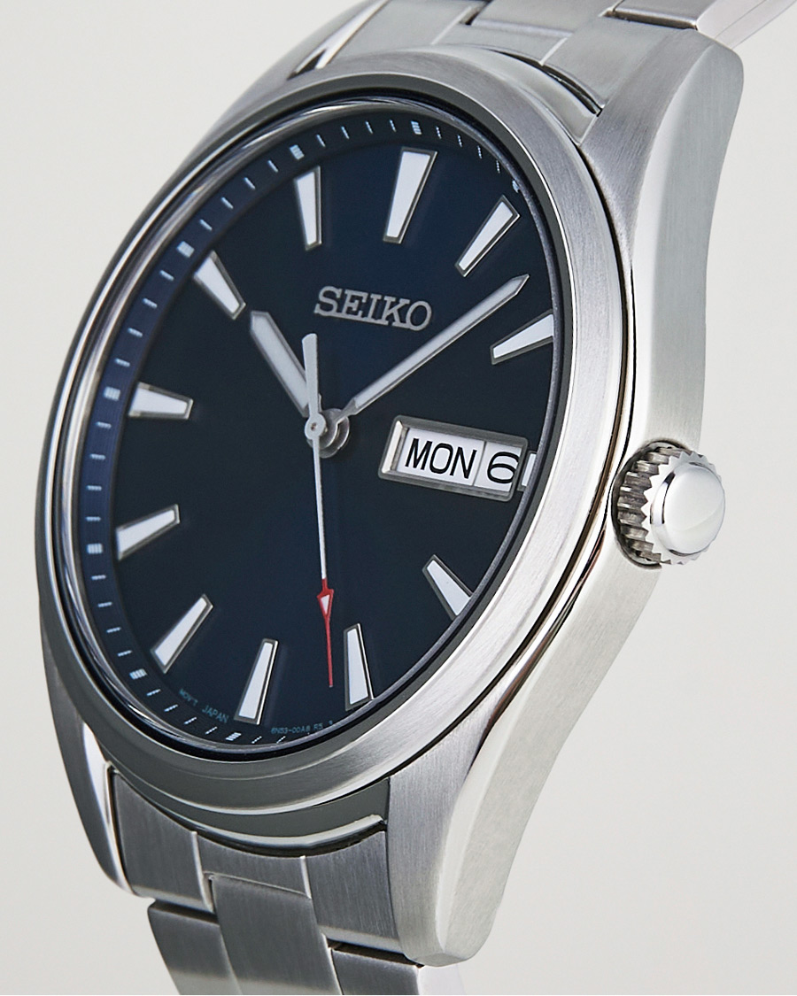 Uomini | Cinturino in acciaio inossidabile | Seiko | Classic Day Date 40mm Steel Blue Dial