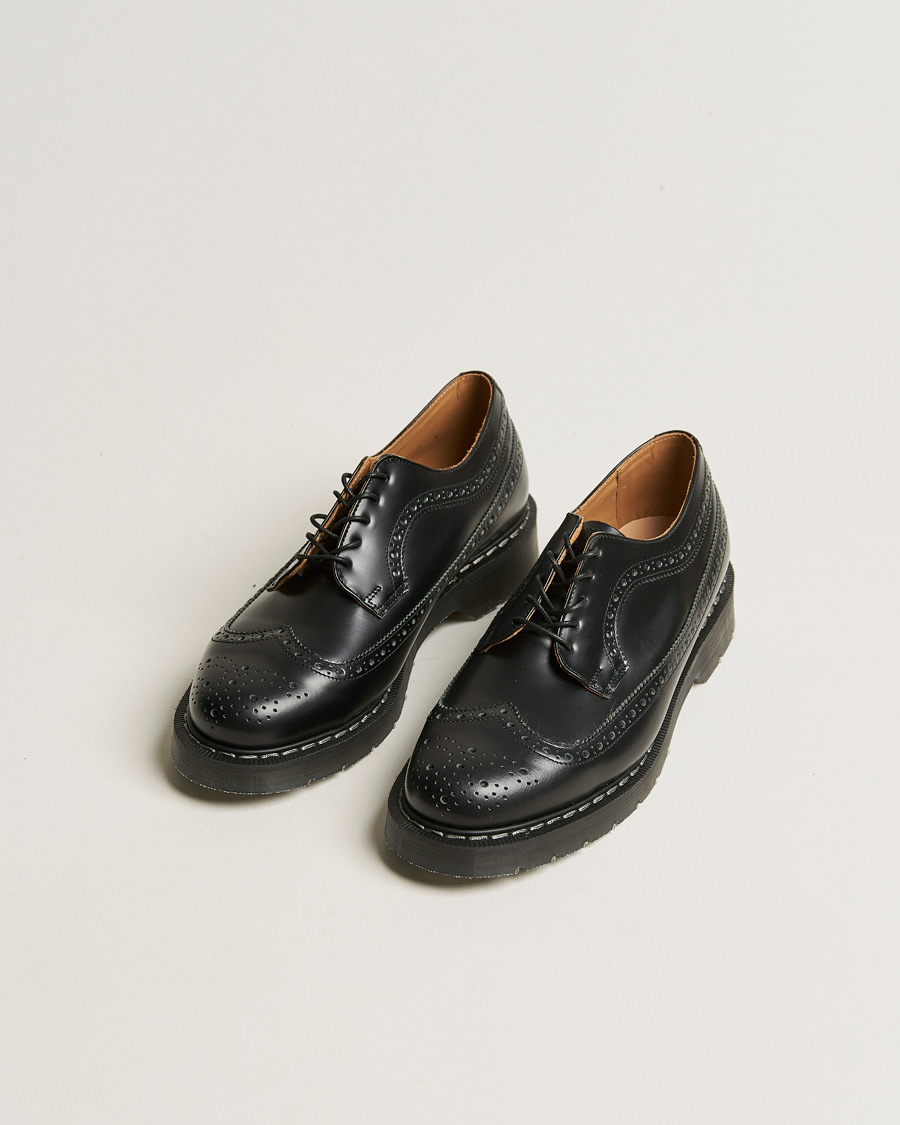 Uomini | Brogues | Solovair | American Brogue Shoe Black Shine