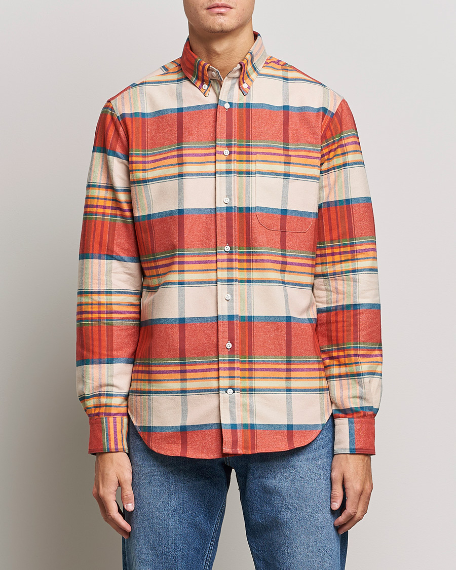 Uomini | Casual | Gitman Vintage | Button Down Sunrise Flannel Shirt Sunrise