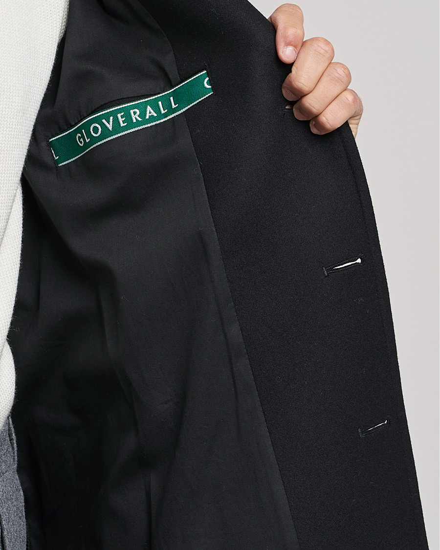 Uomini | Giacche | Gloverall | Chesterfield Wool/Cashmere Raglan Coat Black