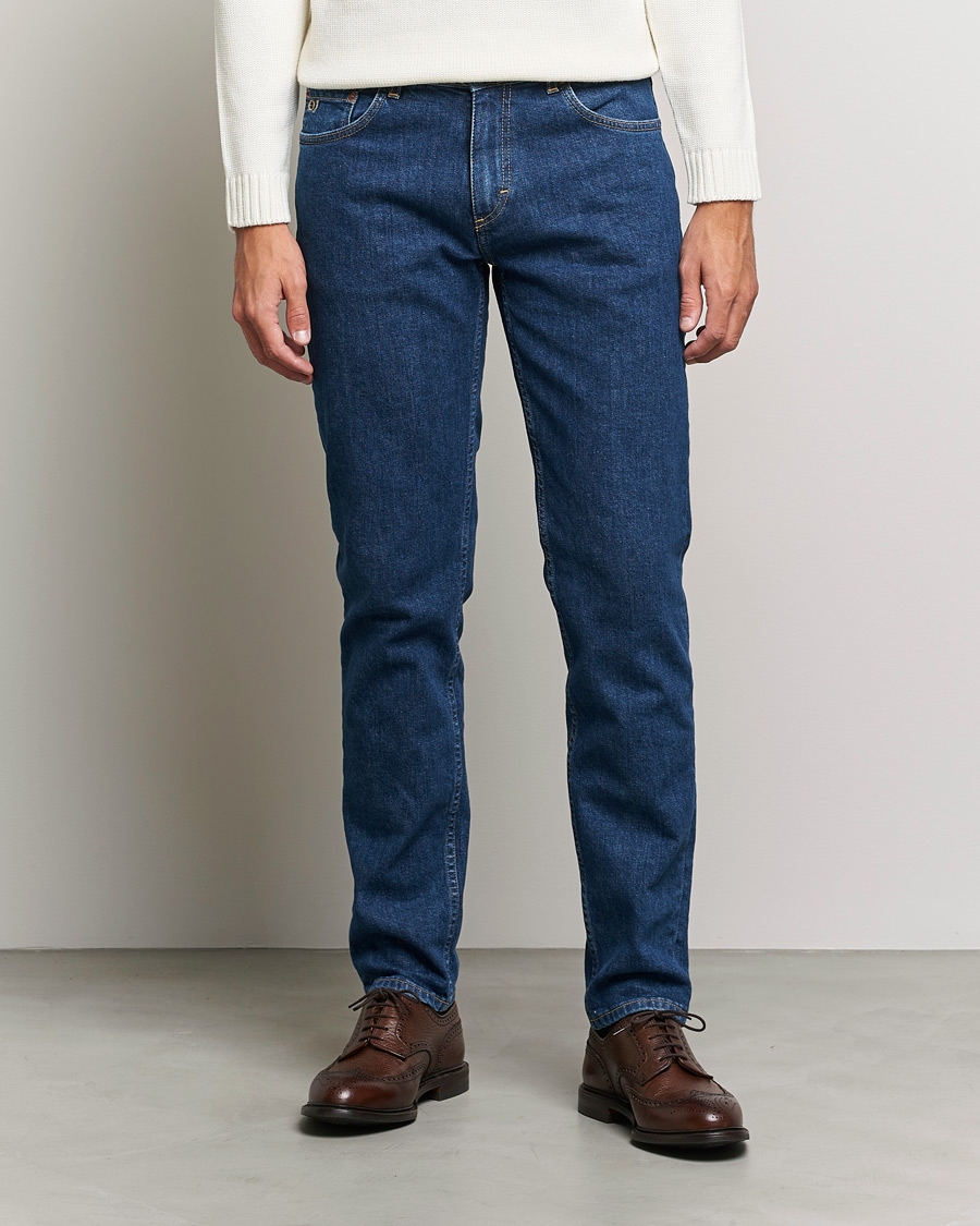 Uomini |  | Oscar Jacobson | Albert Cotton Stretch Jeans Thunder