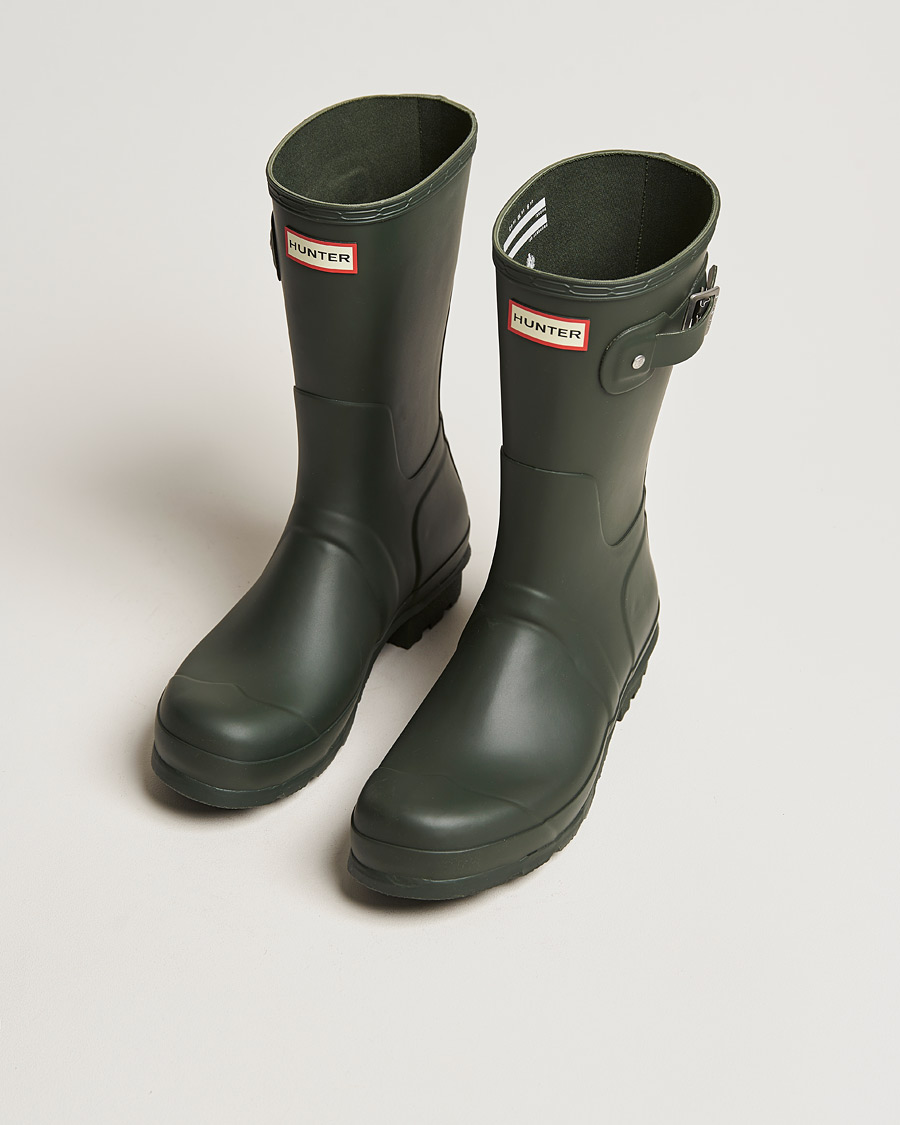 Uomini |  | Hunter Boots | Hunter Original Short Boot Dark Olive