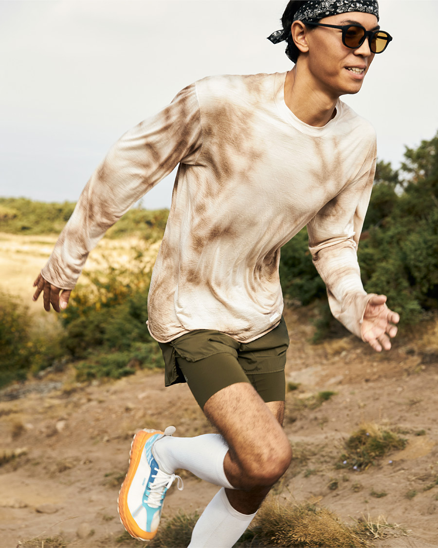 Uomini | T-shirt | Satisfy | CloudMerino Long Sleeve T-Shirt Thrush Batik