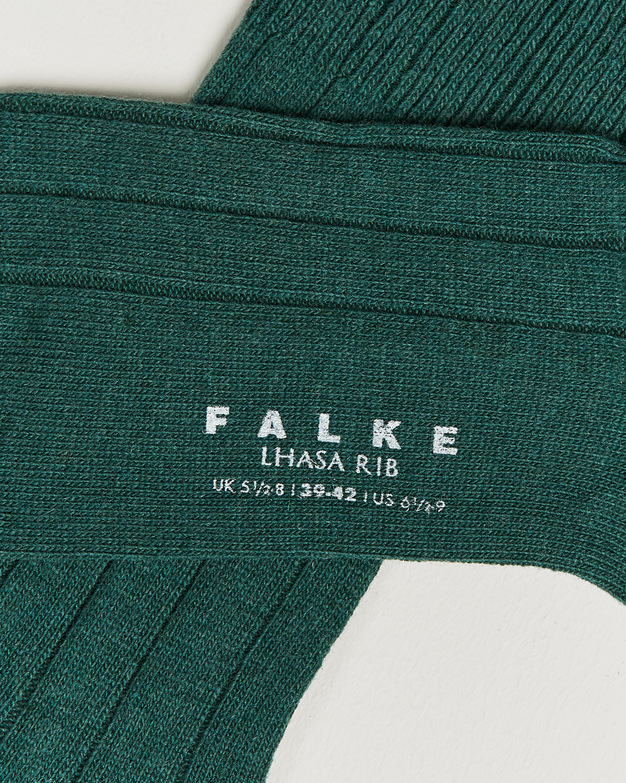 Uomini | Calzini di lana merino | Falke | Lhasa Cashmere Hunter Green