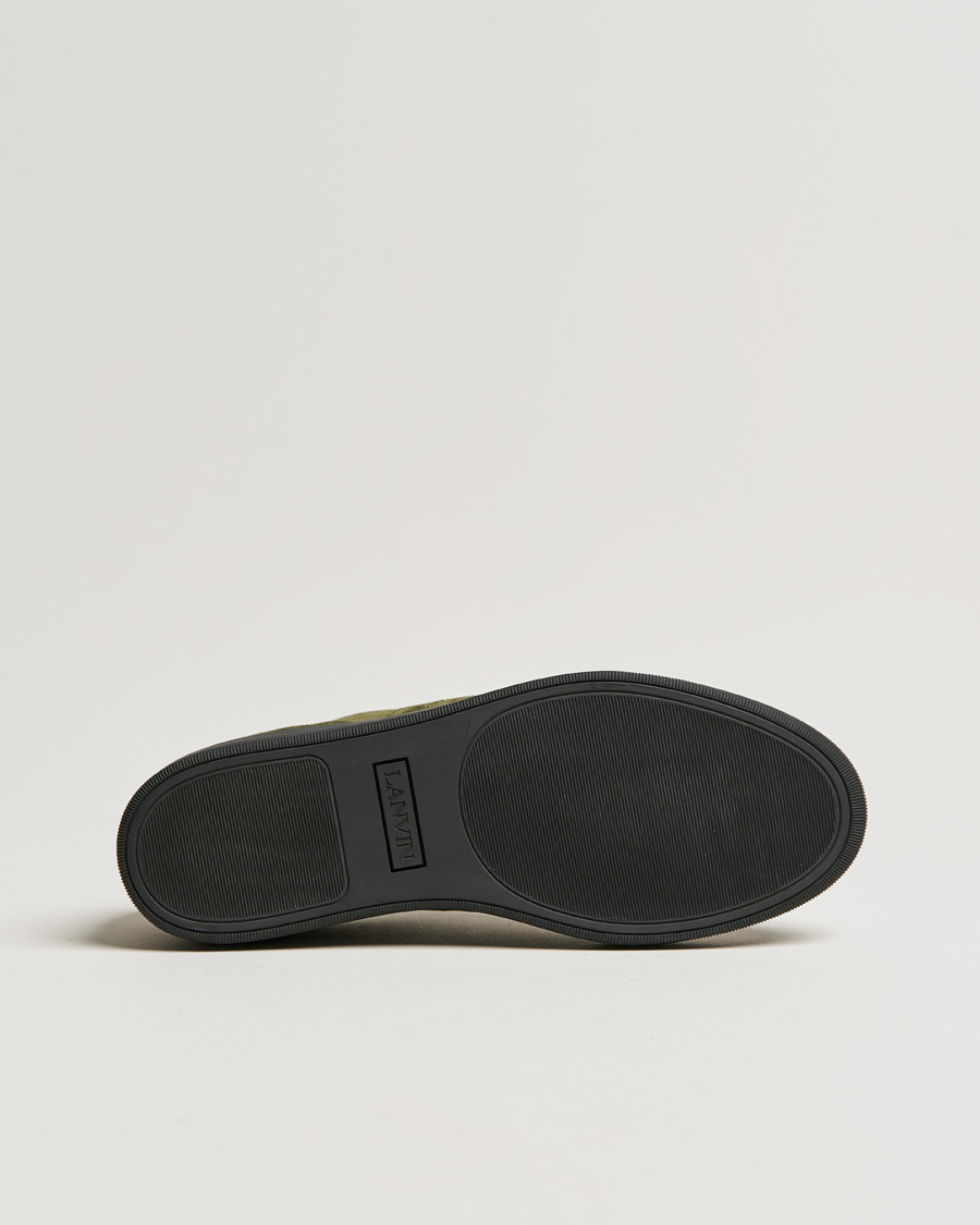 Uomini | Lanvin Patent Cap Toe Sneaker Khaki | Lanvin | Patent Cap Toe Sneaker Khaki