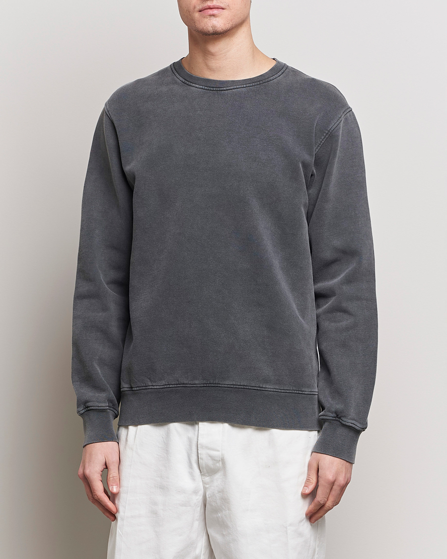 Uomini | Felpe grigie | Colorful Standard | Classic Organic Crew Neck Sweat Faded Black