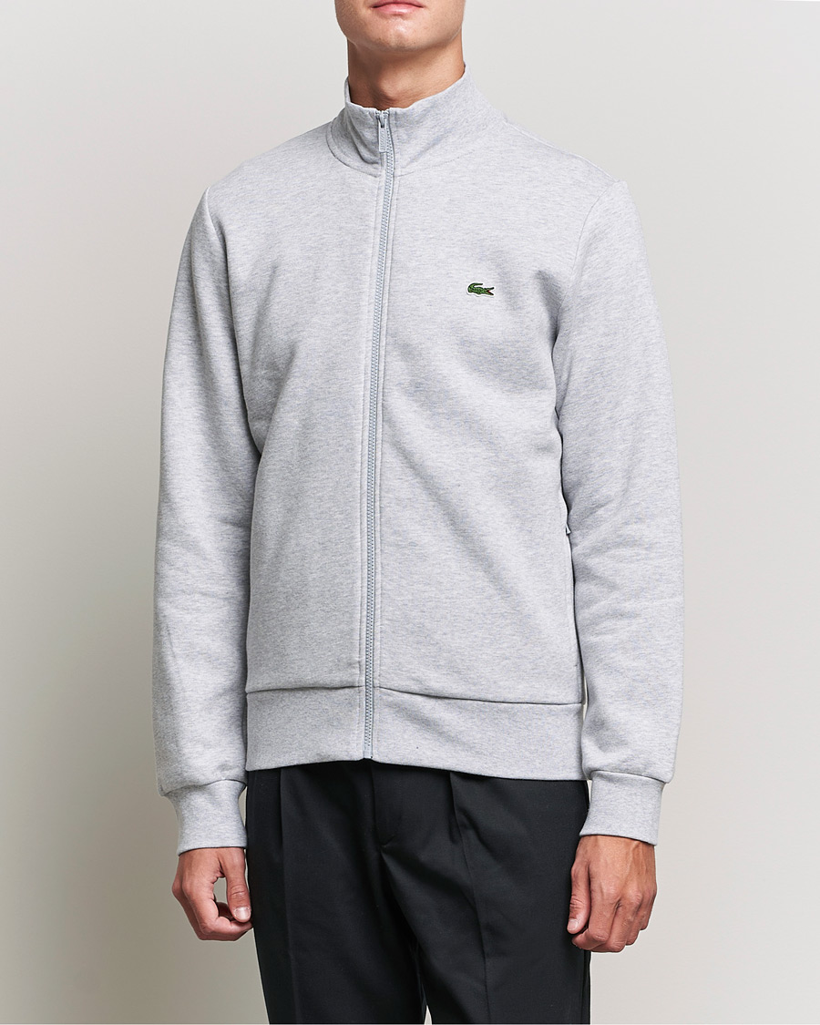 Uomini |  | Lacoste | Full Zip Sweater Silver Chine